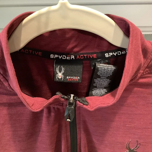 #325 Spyder super Soft 1/4 Zip Athletic Pullover Size Medium - Picture 3 of 5